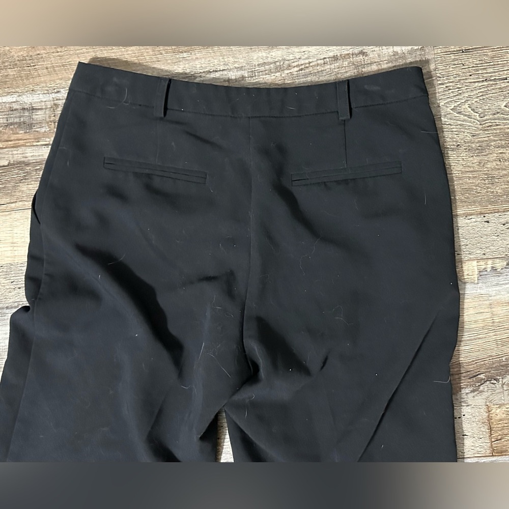 Topshop Tall 4 pants black straight cut long length dress slacks - Picture 4 of 12